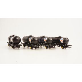 Heljan 1114 OO Gauge Pack Of 4 35 Ton B Tanks Regent Oil Black