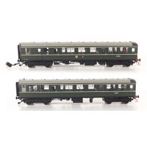 Heljan 1452 OO Gauge Class 104 2 Car DMU BR Green Small Yellow Panels