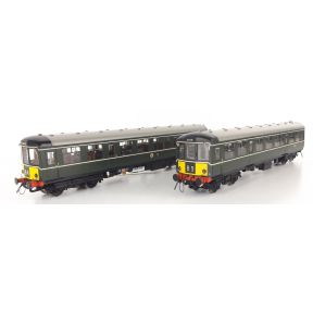 Heljan 1452 OO Gauge Class 104 2 Car DMU BR Green Small Yellow Panels