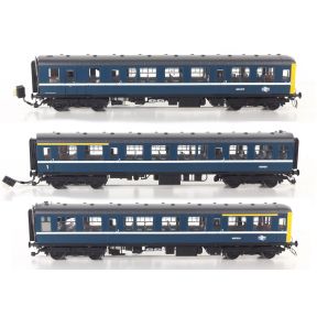 Heljan 1454 OO Gauge Class 104 3 Car DMU BR Blue With White Stripe