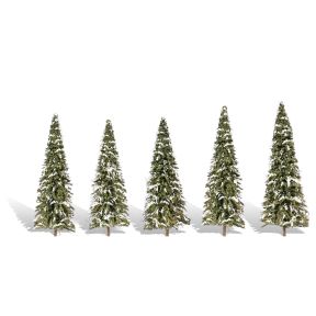 Woodland Scenics TR3567 Snow Dusted Tree Pack Of 5