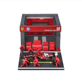 Bburago 18-36-865L Pit Pass Diorama Ferrari SF-25 Charlies Leclerc 2025 Season Diecast Model