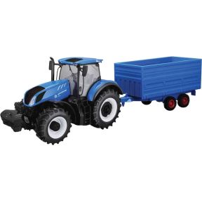 Bburago 18-44067 New Holland T7.315 HD Tractor With Hay Trailer And 3 Bales Of Hay
