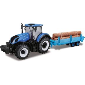 Bburago 18-44068 New Holland T7.315 Tractor with Trailer & Log Load