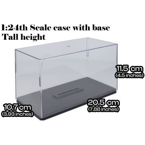 Display Case with Black Base Tall Height 1:24 scale
