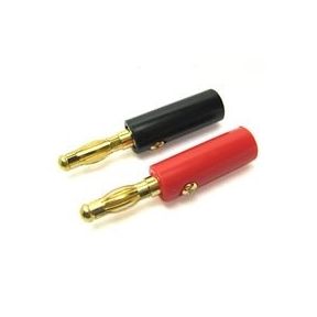 Etronix ET0600 4.0mm Gold Connector Red & Black Banana Plugs