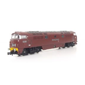 Dapol 2D-003-013-SH N Gauge Class 52 Western D1008 'Western Harrier' BR Maroon Yellow Bufferbeam DCC Sound Fitted