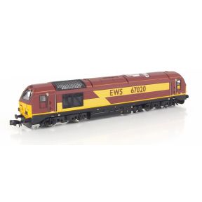 Dapol 2D-010-015 N Gauge Class 67 67020 EWS Red And Gold