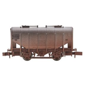 Dapol 2F-036-005 N Gauge BR Bulk Grain Hopper BR Grey B885312 Weathered
