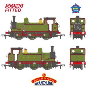 Bachmann 31-065SF OO Gauge NER E 0-6-0 Tank 495 NER Lined Green And Maroon DCC Sound Fitted