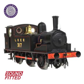 Bachmann 31-066SF OO Gauge NER E J71 0-6-0 Tank 317 LNER Lined Black DCC Sound Fitted