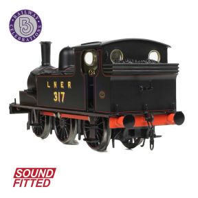 Bachmann 31-066SF OO Gauge NER E J71 0-6-0 Tank 317 LNER Lined Black DCC Sound Fitted