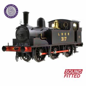 Bachmann 31-066SF OO Gauge NER E J71 0-6-0 Tank 317 LNER Lined Black DCC Sound Fitted