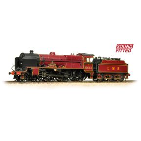 Bachmann 31-215SF OO Gauge LMS 5XP Patriot 5551 'The Unknown Warrior' LMS Lined Crimson DCC Sound Fitted