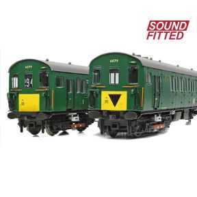 Bachmann 31-393SF OO Gauge Class 414 2 HAP 2 Car EMU 6079 BR Green Small Yellow Panels DCC Sound Fitted