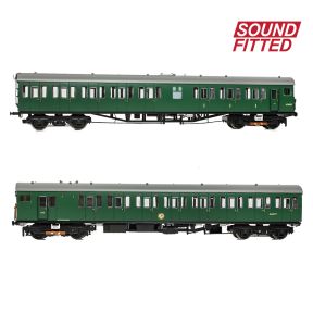 Bachmann 31-393SF OO Gauge Class 414 2 HAP 2 Car EMU 6079 BR Green Small Yellow Panels DCC Sound Fitted