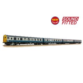Bachmann 31-424SF OO Gauge Class 422/7 4TEP 4 Car EMU Refurbished 2703 BR Blue And Grey DCC Sound Fitted