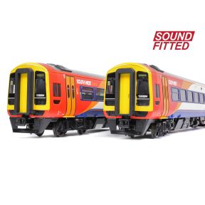 Bachmann 31-495SF OO Gauge Class 158 2 Car DMU 158884 South West Trains DCC Sound Fitted