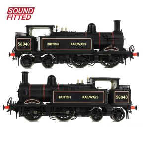 Bachmann 31-743ASF OO Gauge MR 1532 1P Tank 58040 BR Lined Black British Railways DCC Sound Fitted