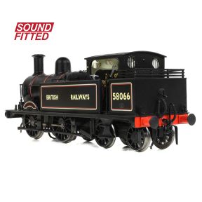 Bachmann 31-743SF OO Gauge MR 1532 1P Tank 58066 BR Lined Black British Railways DCC Sound Fitted