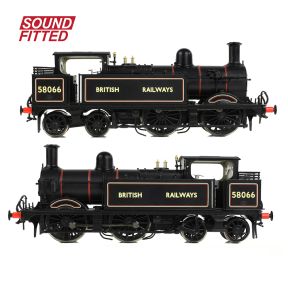 Bachmann 31-743SF OO Gauge MR 1532 1P Tank 58066 BR Lined Black British Railways DCC Sound Fitted