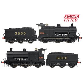 Bachmann 31-885SF OO Gauge MR 3835 4F 0-6-0 3850 LMS Black MR Numerals Johnson-Deeley Tender DCC Sound Fitted