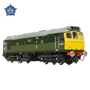 Bachmann 32-334 OO Gauge Class 25/3 D7672 'Tamworth Castle' BR Two Tone Green Full Yellow Ends