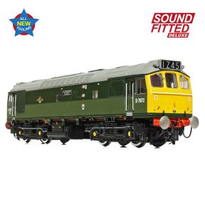 Bachmann 32-334SFX OO Gauge Class 25/3 D7672 'Tamworth Castle' BR Two Tone Green Full Yellow Ends DCC Sound Fitted Deluxe