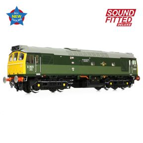Bachmann 32-334SFX OO Gauge Class 25/3 D7672 'Tamworth Castle' BR Two Tone Green Full Yellow Ends DCC Sound Fitted Deluxe
