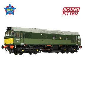 Bachmann 32-341SF OO Gauge Class 25/2 D5282 BR Two Tone Green Small Yellow Panels DCC Sound Fitted