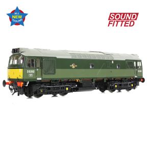 Bachmann 32-341SF OO Gauge Class 25/2 D5282 BR Two Tone Green Small Yellow Panels DCC Sound Fitted