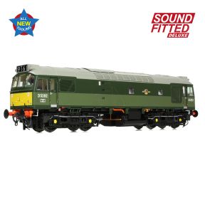 Bachmann 32-341SFX OO Gauge Class 25/2 D5282 BR Two Tone Green Small Yellow Panels  DCC Sound Fitted Deluxe