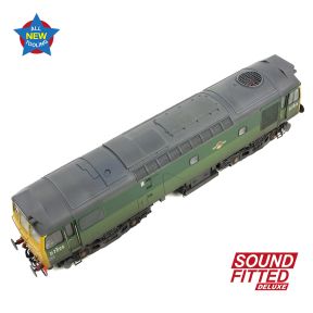 Bachmann 32-342SFX OO Gauge Class 25/2 D7525 BR Two Tone Green Full Yellow Ends Weathered DCC Sound Fitted Deluxe