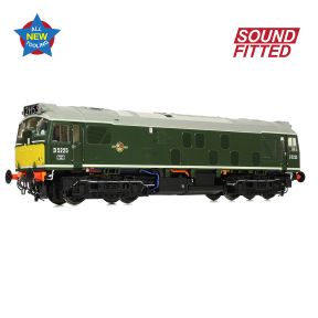 Bachmann 32-343SF OO Gauge Class 25/1 D5225 BR Green Small Yellow Panels DCC Sound Fitted