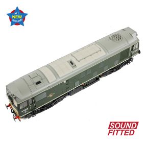 Bachmann 32-343SF OO Gauge Class 25/1 D5225 BR Green Small Yellow Panels DCC Sound Fitted