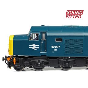 Bachmann 32-489SF OO Gauge Class 40 40097 BR Blue Disc Headcode DCC Sound Fitted