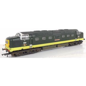 Bachmann 32-525Q-SH OO Gauge Class 55 Deltic D9008 'The Green Howards' BR Green Small Yellow Ends Weathered DCC Sound Fitted