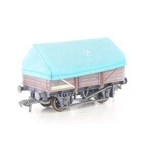 Bachmann 33-080-SH OO Gauge China Clay Wagon BR Bauxite With Hood B743169 Weathered