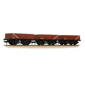 Bachmann 33-091A OO Gauge Triple Pack 5 Plank China Clay BR Bauxite with Tarpaulin Covers B743073, B743077, B743081