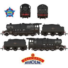 Bachmann 35-235 OO Gauge LMS 8F 2-8-0 48339 BR Black Late Crest Riveted Tender Weathered