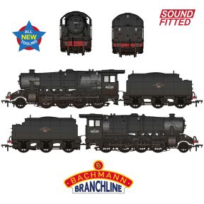 Bachmann 35-235SF OO Gauge LMS 8F 2-8-0 48339 BR Black Late Crest Riveted Tender Weathered DCC Sound Fitted