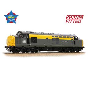 Bachmann 35-308SF OO Gauge Class 37/0 37201 'St. Margaret' BR Dutch Grey And Yellow Centre Headcode DCC Sound Fitted