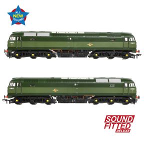 Bachmann 35-410ASFX OO Gauge Class 47 D1922 BR Green Small Yellow Panels DCC Sound Fitted Deluxe