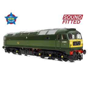 Bachmann 35-410BSF OO Gauge Class 47 D1940 BR Green Small Yellow Panels DCC Sound Fitted