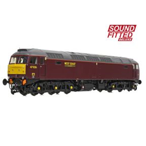 Bachmann 35-431SFX OO Gauge Class 47 47826 WCRC Maroon DCC Sound Fitted Deluxe