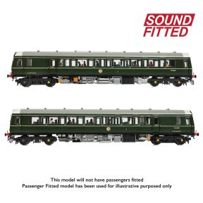 Bachmann 35-528SF OO Gauge Class 121 Railcar W55028 BR Green Small Yellow Panels DCC Sound Fitted