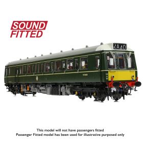 Bachmann 35-528SF OO Gauge Class 121 Railcar W55028 BR Green Small Yellow Panels DCC Sound Fitted