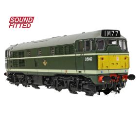 Bachmann 35-802ASF OO Gauge Class 30 D5862 BR Green Small Yellow Panels DCC Sound Fitted