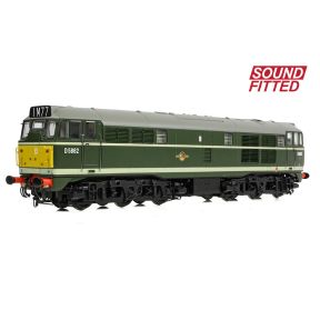 Bachmann 35-802ASF OO Gauge Class 30 D5862 BR Green Small Yellow Panels DCC Sound Fitted