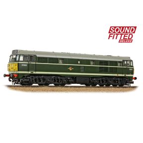 Bachmann 35-802ASFX OO Gauge Class 30 D5862 BR Green Small Yellow Panels DCC Sound Fitted Deluxe
